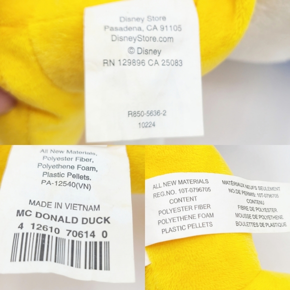 Disney Store Collection Donald Duck Medium Plush - Picture 7 of 7